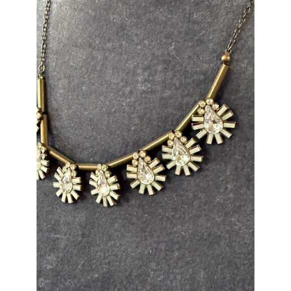 Gold and green blue daisy-shaped rhinestone clusters - Picture 4 of 5